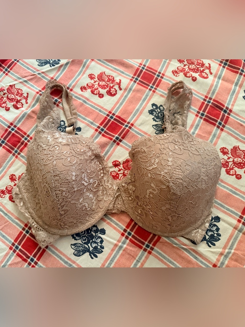 George Lace Underwire Bra in Taupe